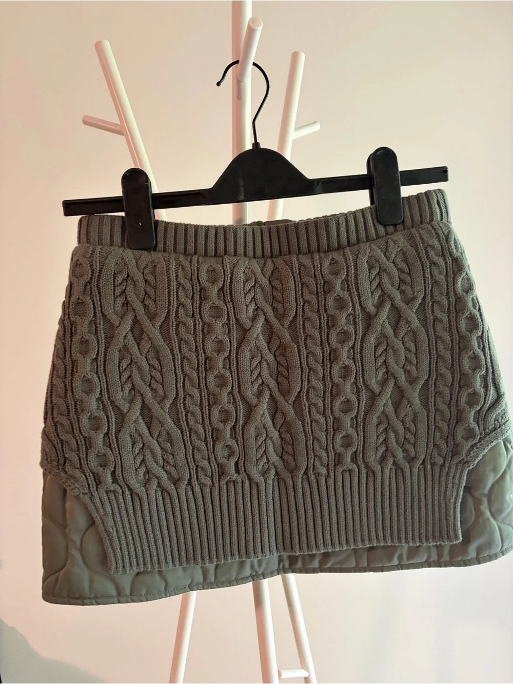 SIMKHAI Ripley Quilted Combo Knit Mini Skirt